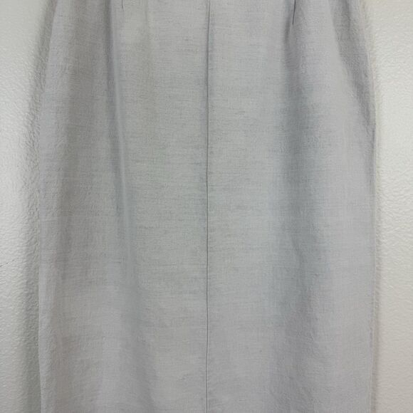 Vintage Cherokee Linen Cotton Lagenlook Casual Midi Wrap Skirt Cream 8 Small - Picture 12 of 15